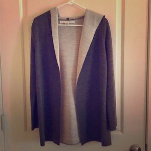 Brown hooded cardigan
